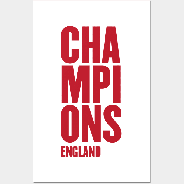 England Six Nations Rugby Union Champions Wall Art by stariconsrugby